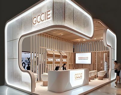 Double-decker exhibition stand in Dubai
